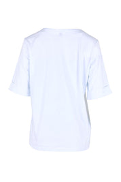 Product shot of the The Keepers Relaxed Fit Tee – White in colour White, from the back