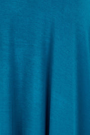 Product shot of the The Easy Wear Bamboo Tee Dress – Marine in colour Marine, showing detail