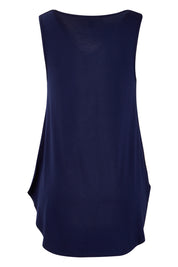Product shot of The Bamboo Tank in colour DarkNavy (Blue), from the back