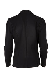 Product shot of The Ponte Blazer in colour Black (Black), from the back