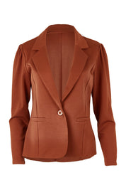 Product shot of the The Ponte Blazer – Ochre in colour Ochre, from the front