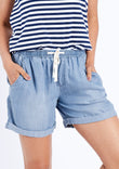 The Weekender Chambray Short - Blue
