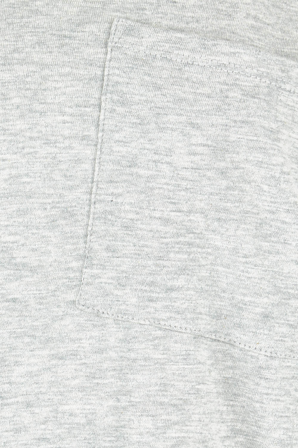 Product shot of The Basic Cotton Blend Tee in colour Greymarle (Grey), detail