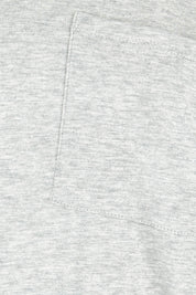 Product shot of The Basic Cotton Blend Tee in colour Greymarle (Grey), detail