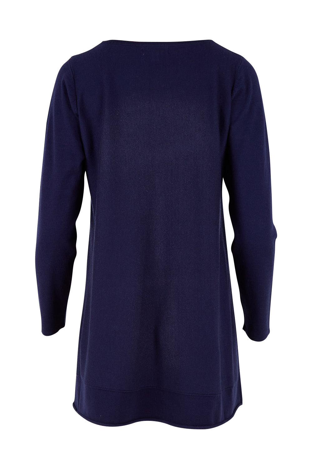 Product shot of The Swing Knit in colour Navy (Blue), from the back