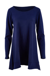 Product shot of The Swing Knit in colour Navy (Blue), from the front