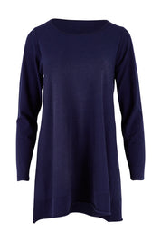 Product shot of The Swing Knit in colour Navy (Blue), from the front
