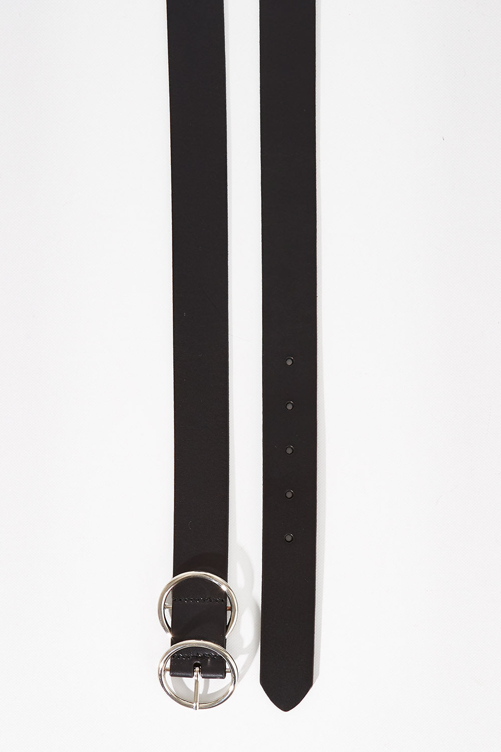 A model wearing size S of The Townsville Genuine Leather Belt in colour Black (Black), from the front, showing the whole outfit