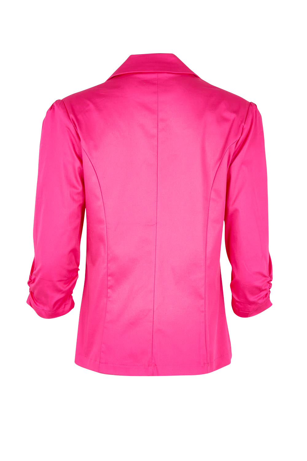 Product shot of The Everyday Blazer in colour Fuschia (Pink), from the back