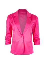 Product shot of The Everyday Blazer in colour Fuschia (Pink), from the front