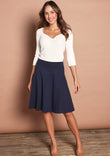 The Ponte Flip Skirt - Deepnavy