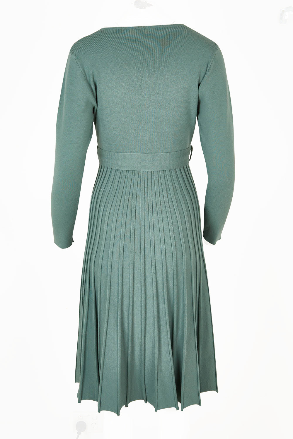 Preloved The Pleated Knit Dress - Sage