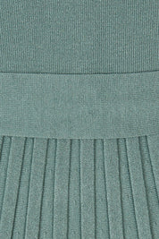 Preloved The Pleated Knit Dress - Sage