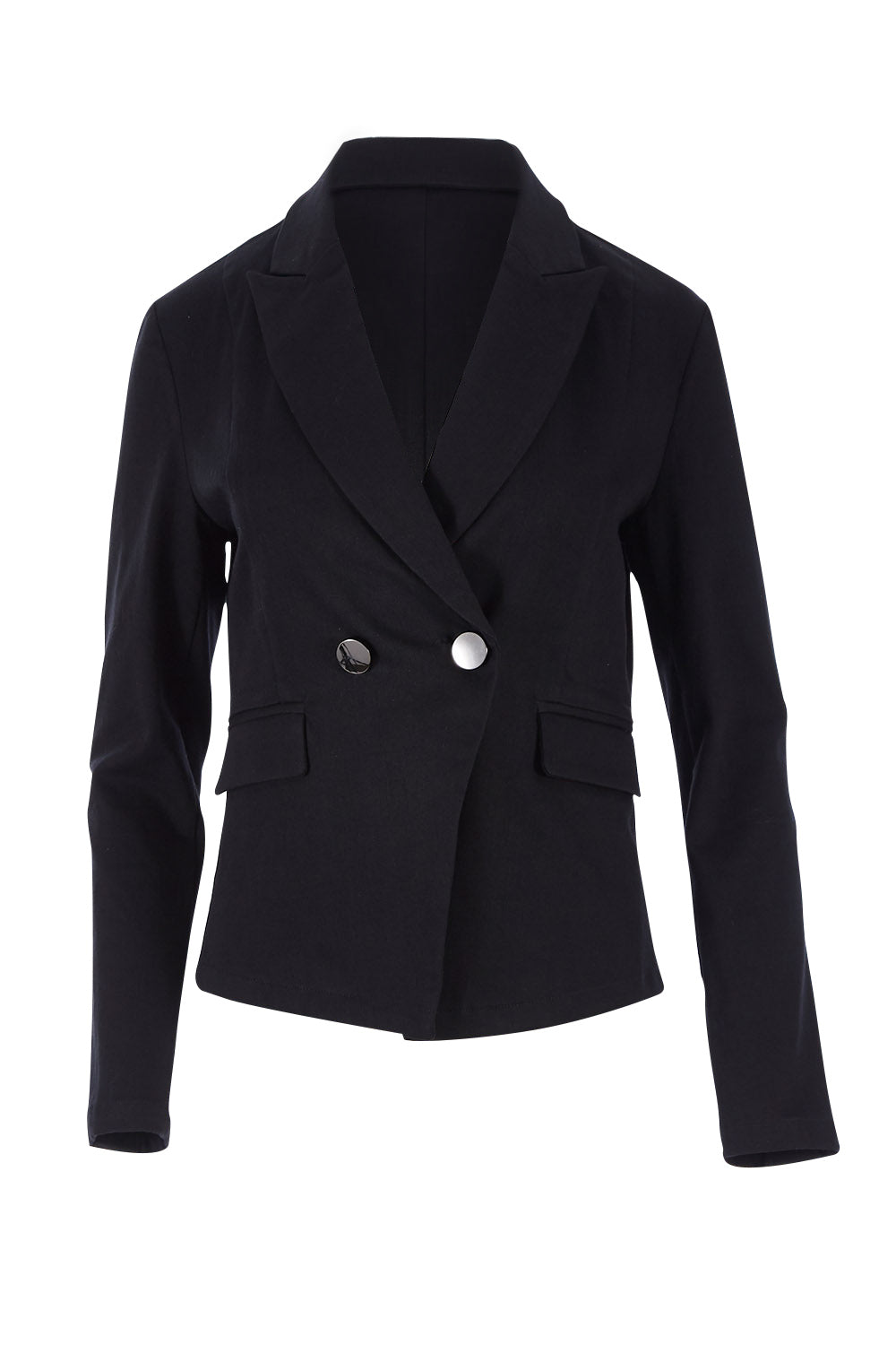 Product shot of The Desire Jacket in colour Black (Black), from the front