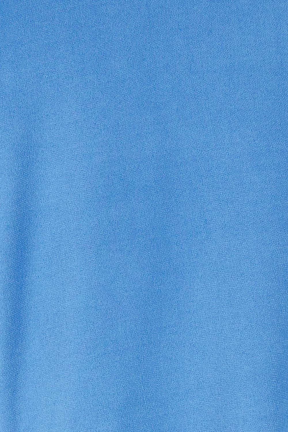 Product shot of The Drape Cardi in colour Denimblue (Blue), detail