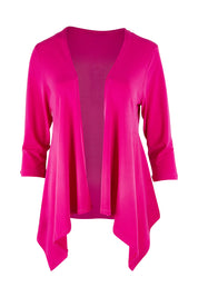 Product shot of The Drape Cardi in colour Hotpink (Pink), from the front