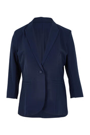 Product shot of The Contrast Inner Cuff Blazer in colour Navy (Blue), detail