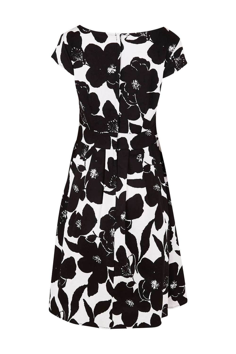 Preloved The Pleated Cotton Stretch Dress - Blkfloral