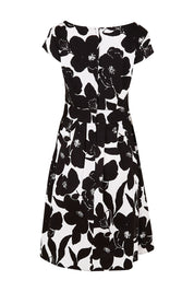 Preloved The Pleated Cotton Stretch Dress - Blkfloral