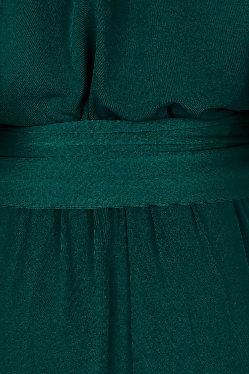 Product shot of The Bell Sleeve Jumpsuit in colour Pine (Green), detail