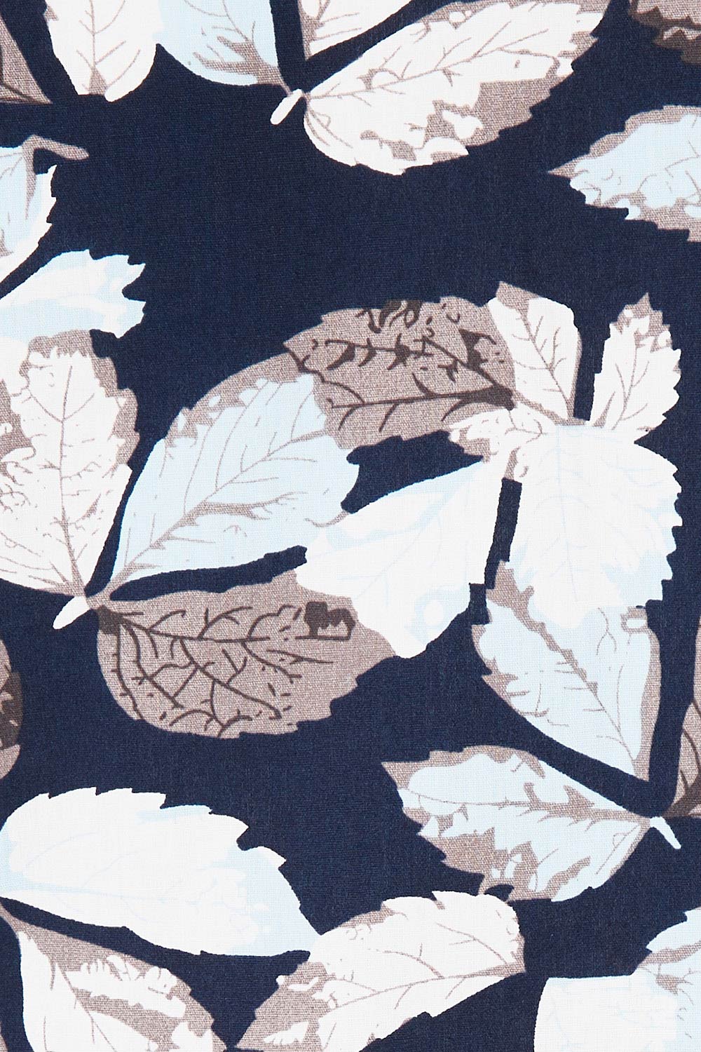 Product shot of The 3/4 Sleeve Cotton Shirt in colour Leaf (Blue), detail