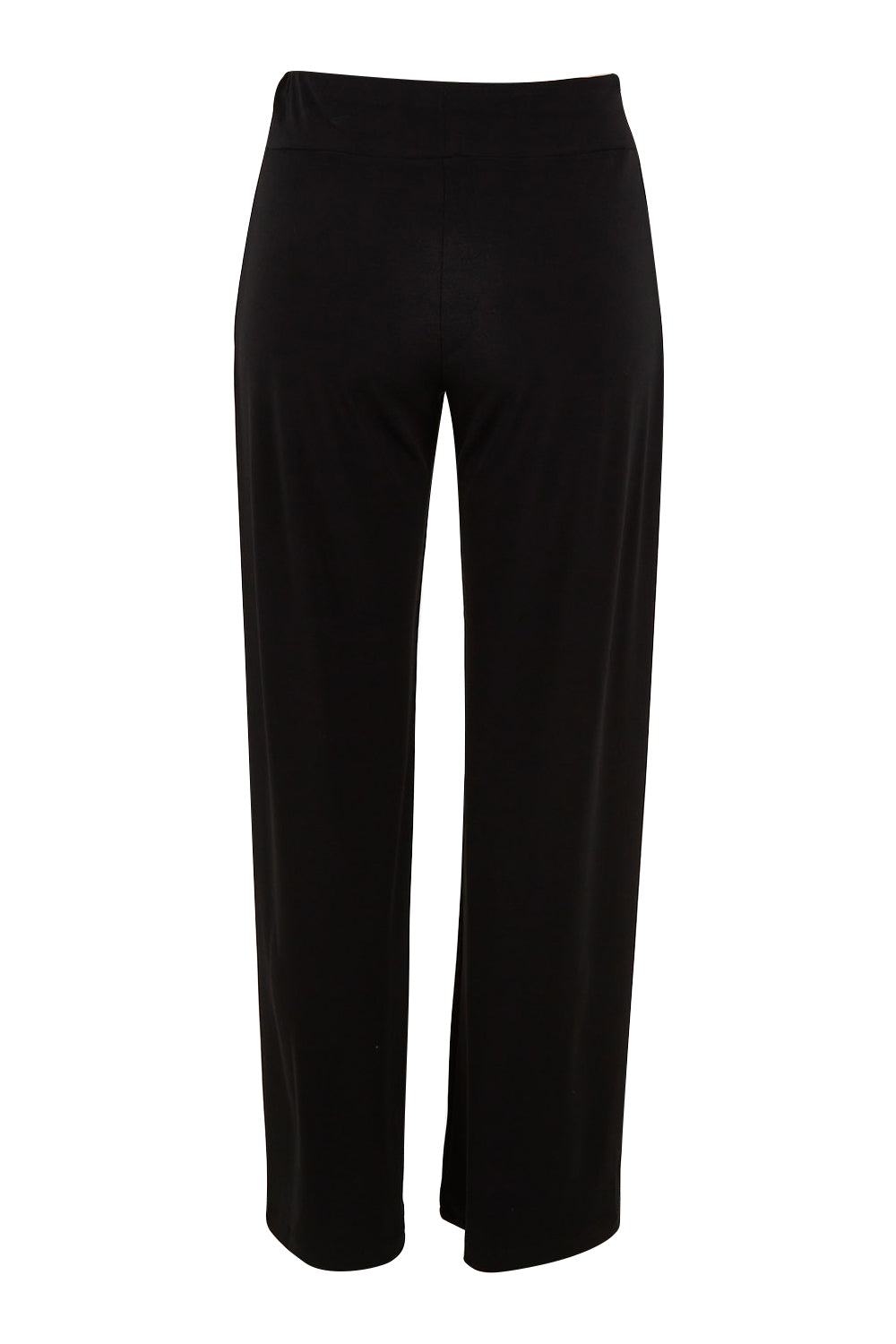 Product shot of The Essential Jersey Pull On Pant in colour Black (Black), from the back
