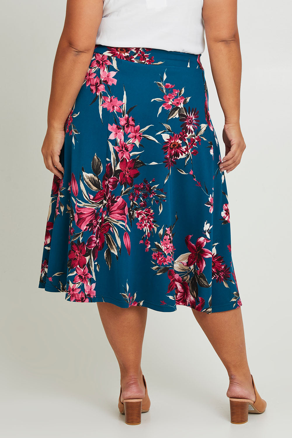 Preloved The Pull On Flare Skirt - Tealtropic