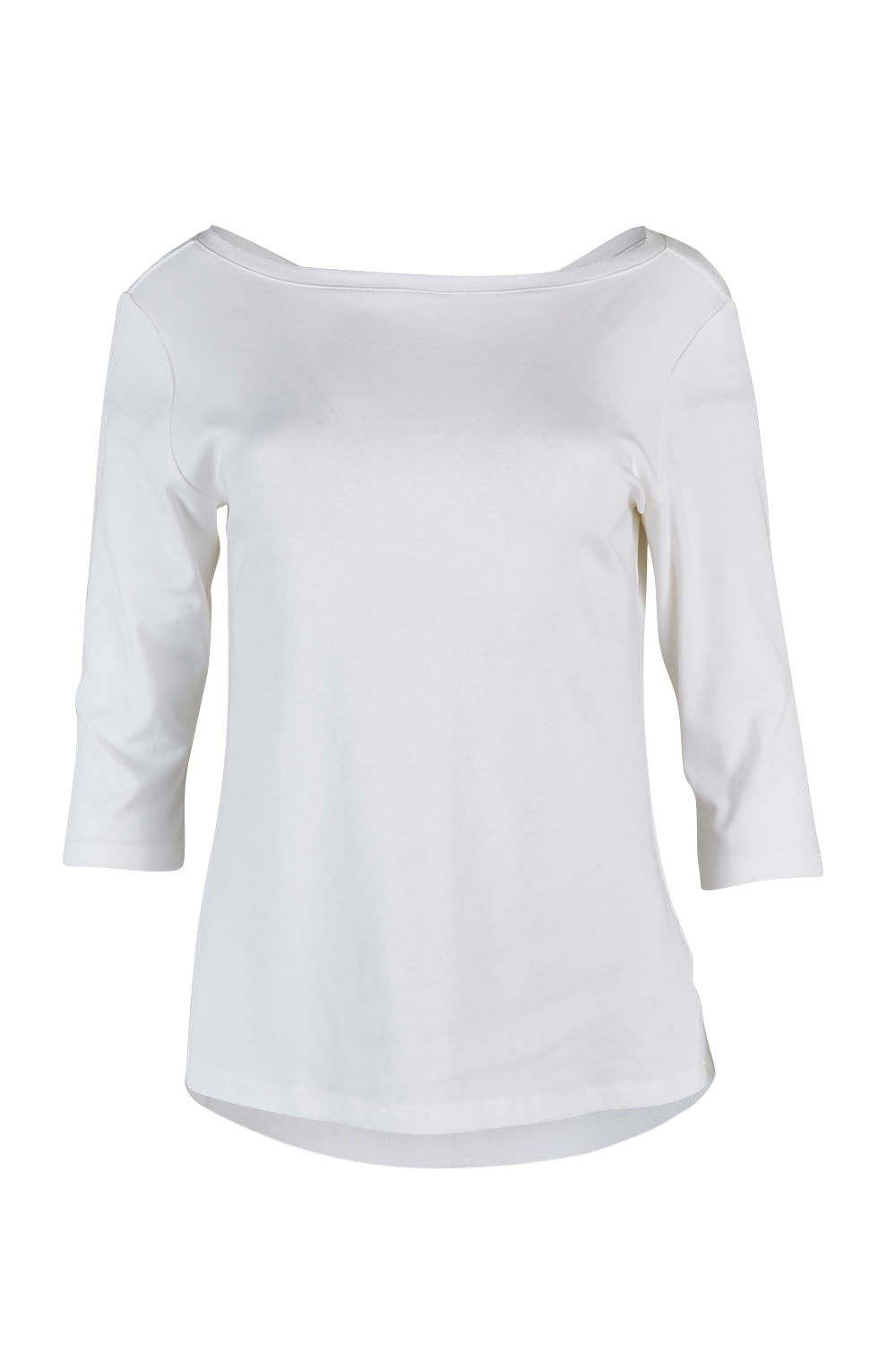 Product shot of The Reversible Cotton Jersey Top in colour White (White), from the front