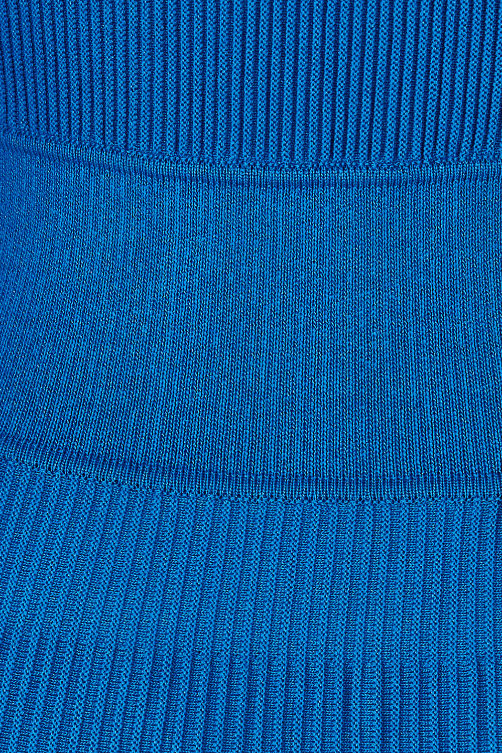 Product shot of The 3/4 Sleeve Reversible Knit Dress in colour Royalazure (Blue), detail