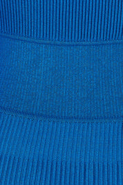 Product shot of The 3/4 Sleeve Reversible Knit Dress in colour Royalazure (Blue), detail