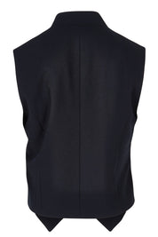 Product shot of The Tailored Vest in colour Ink (Blue), from the back