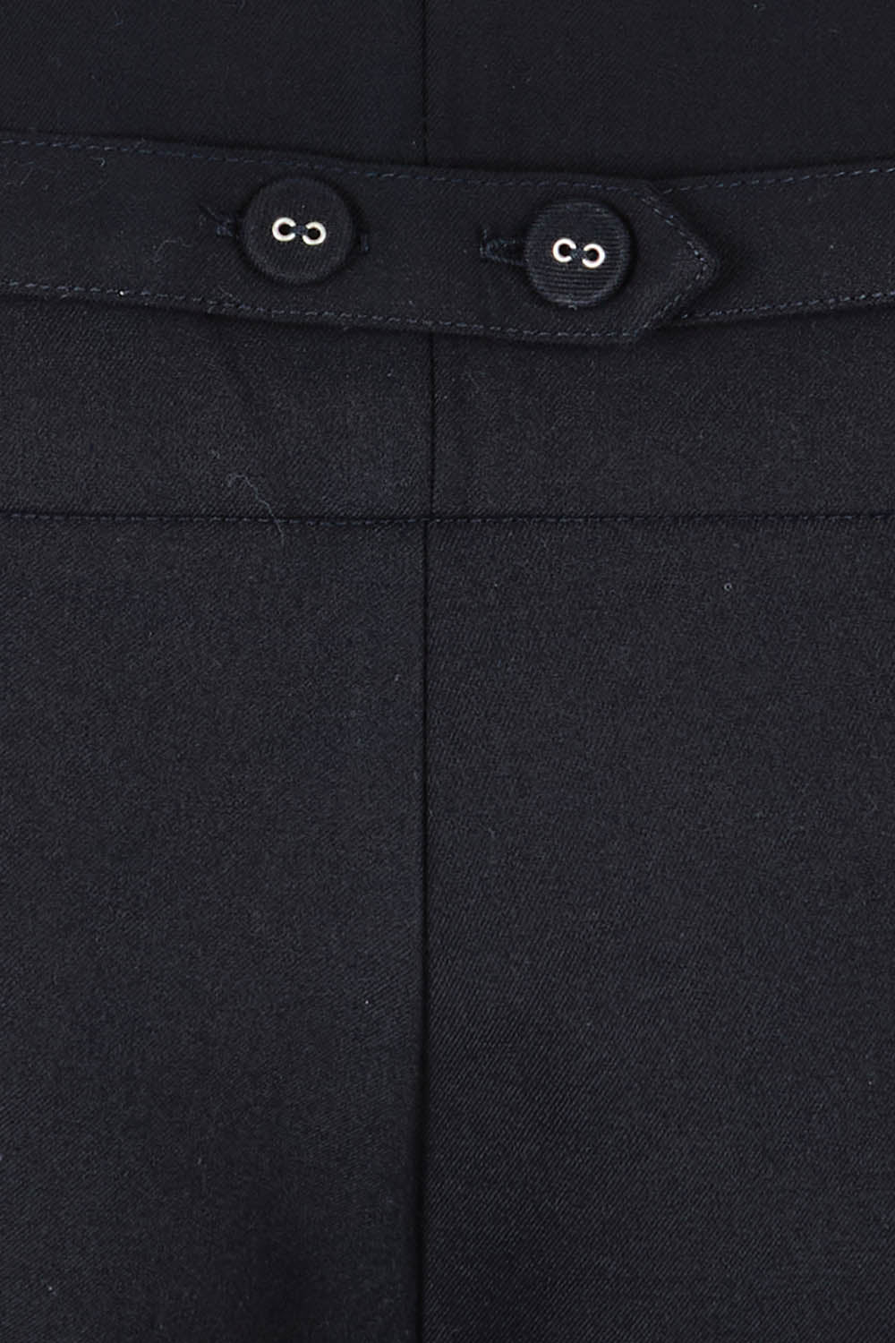 Product shot of The Tailored Pant in colour Ink (Blue), detail