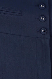 Product shot of The Tailored Pant in colour Navy (Blue), detail