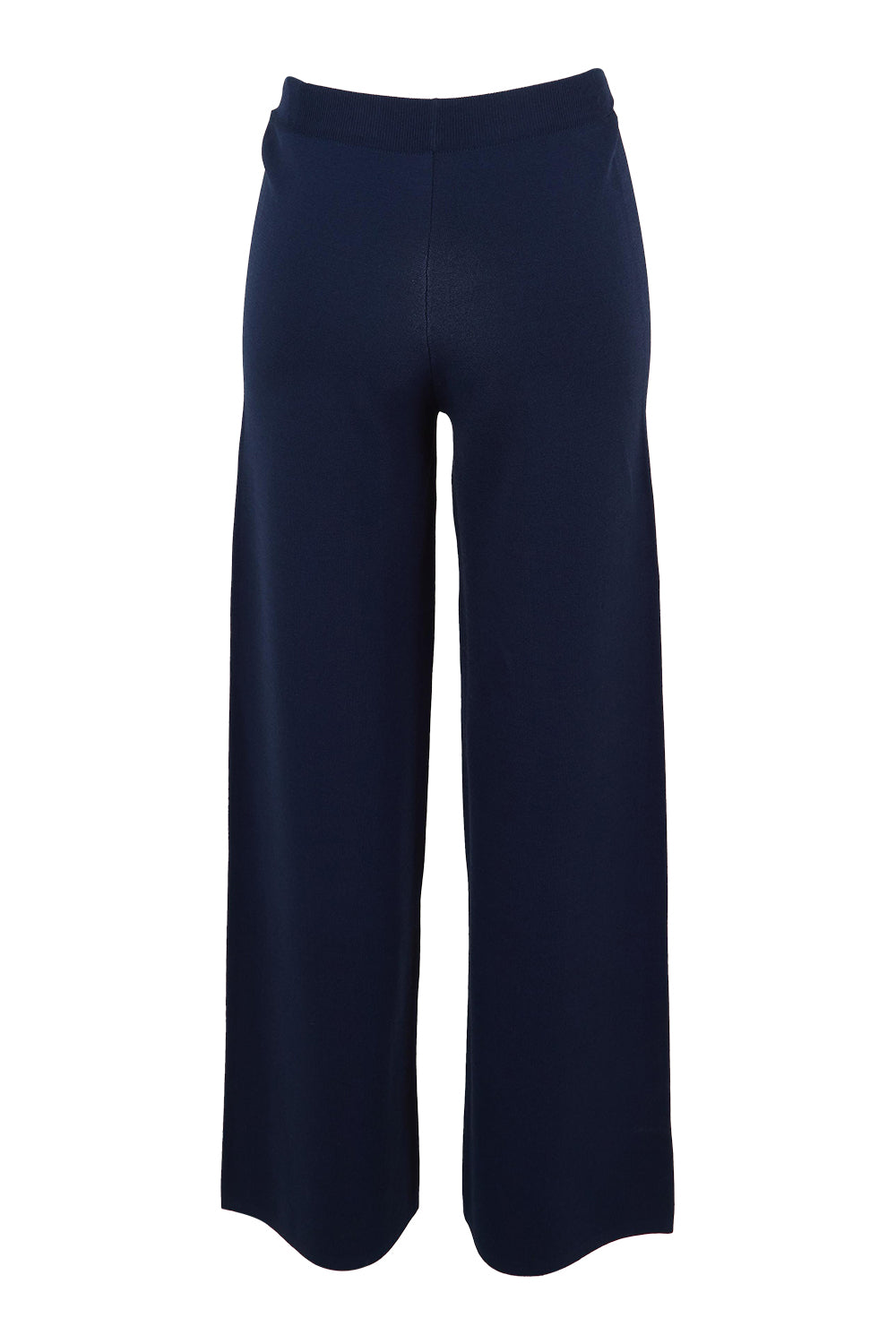Product shot of The Milano Knit Pull On Pant in colour Darknavy (Blue), from the back