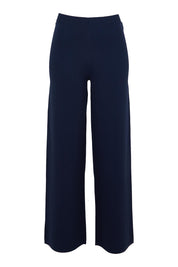 Product shot of The Milano Knit Pull On Pant in colour Darknavy (Blue), from the front