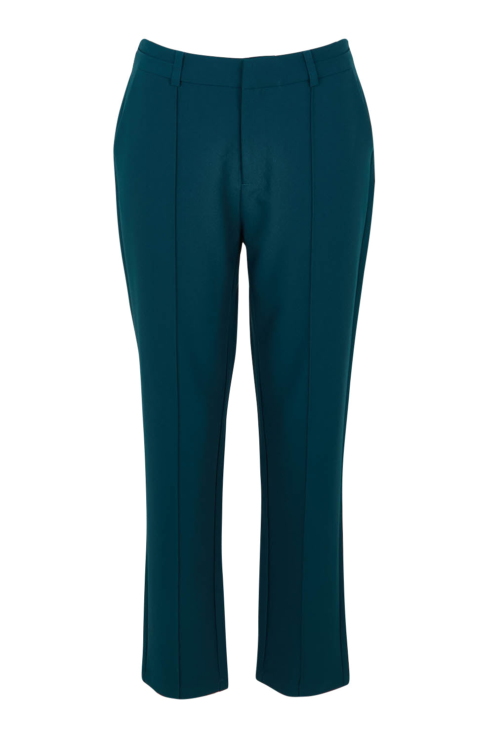 Product shot of The Pintuck Detail Tailored Pant in colour Deepocean (Blue), from the front