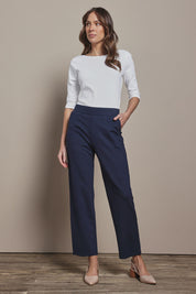 Preloved The Straight Cut Pull On Ponte Pant - Darknavy