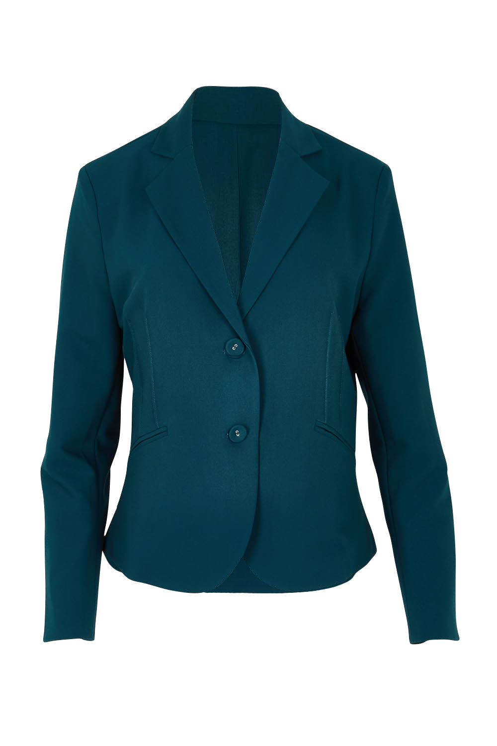 Product shot of The Pintuck Detail Blazer in colour Deepocean (Blue), from the front