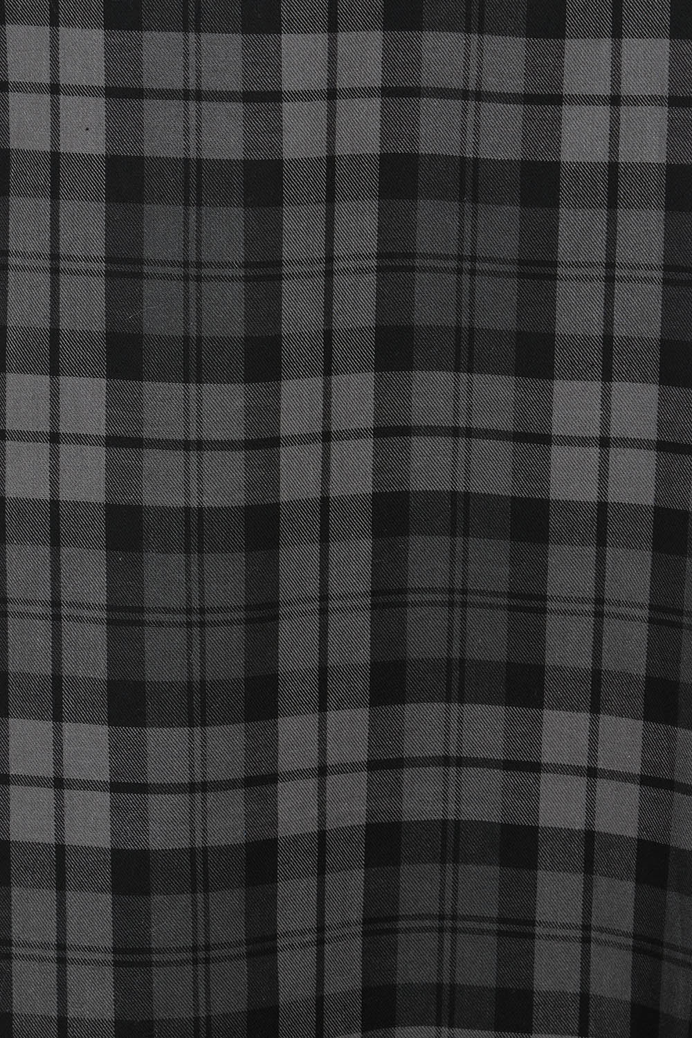 Product shot of The Cotton Check Flare Skirt in colour Blackgrey (Black), detail