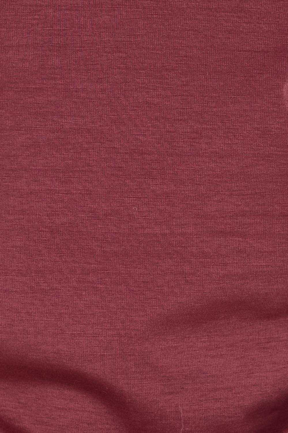 Product shot of the The Cotton Blend Ruched Waist Top - Darkmaroon in colour Darkmaroon, showing detail