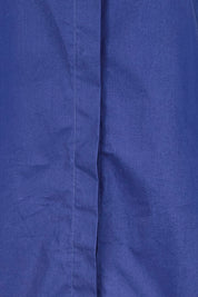 Product shot of the The Cap Sleeve Cotton Stretch Shirt - Indigoblue in colour Indigoblue, showing detail