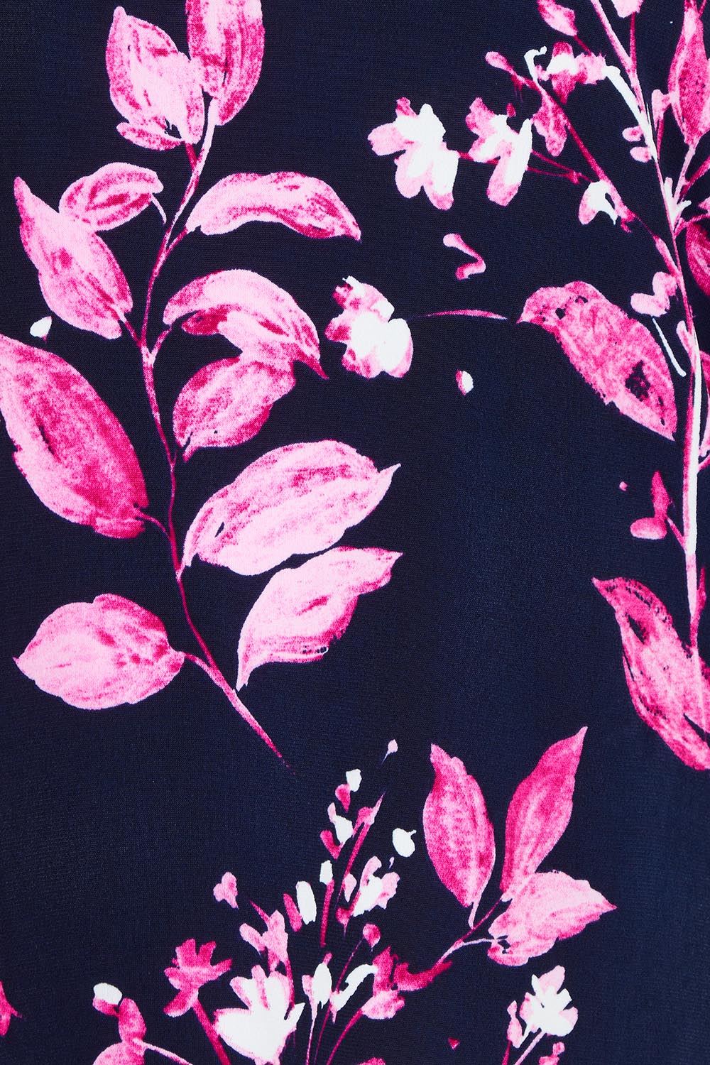 Product shot of The Printed Square Neck Blouse in colour Nightpetal (Blue), detail