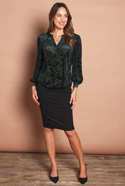 The Soft Burnout Velvet Shirt – Deepteal