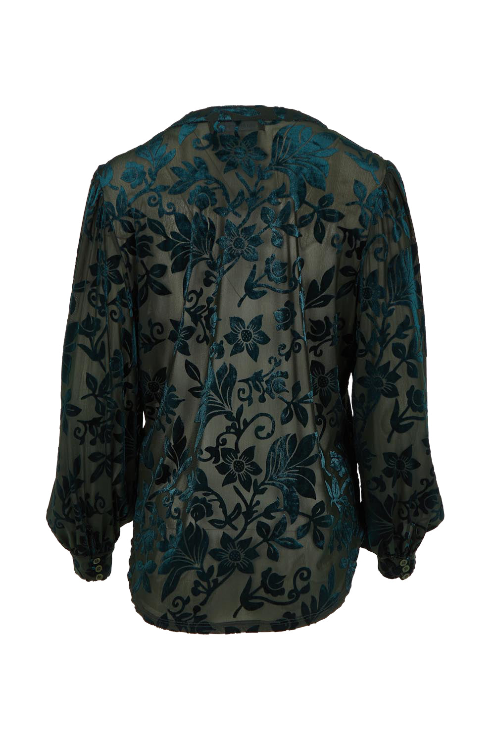 The Soft Burnout Velvet Shirt – Deepteal