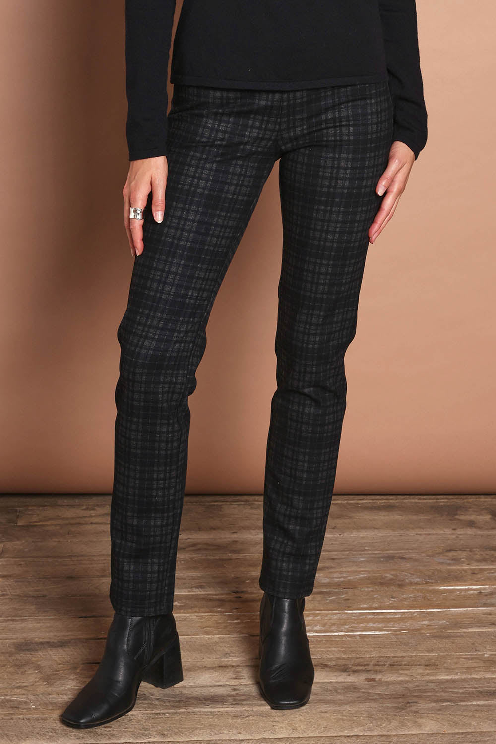 The Check Ponte Pull On Pant – Check