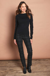 The Check Ponte Pull On Pant – Check