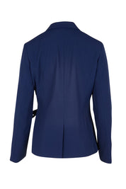 Product shot of the The Soft Suiting Lined Blazer – Navy in colour Navy, from the back
