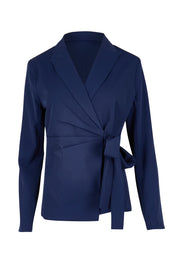 Product shot of the The Soft Suiting Lined Blazer – Navy in colour Navy, from the front