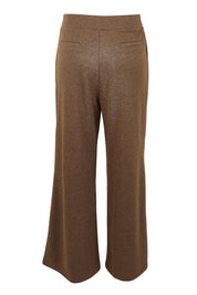 The Herringbone Wide Leg Pull On Pant – Camelbrown