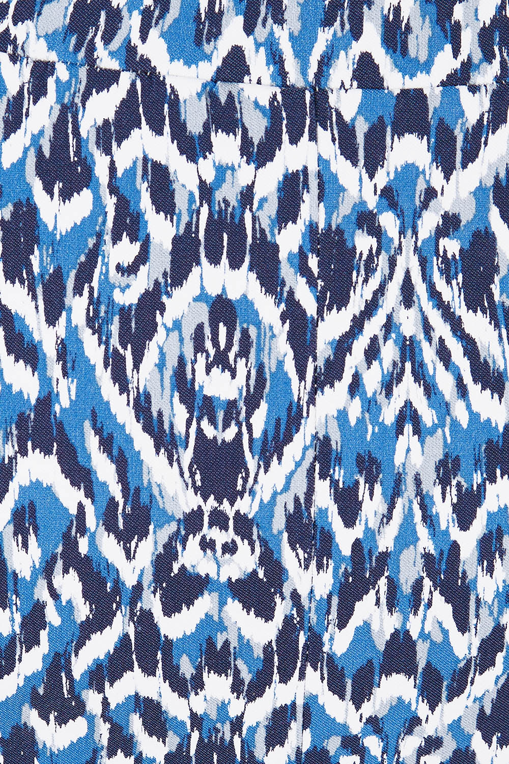 Product shot of The Tube Skirt in colour Abstract (Blue), detail